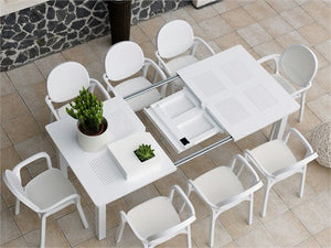 Mesa Libeccio Extensible Color Blanco Para Exterior